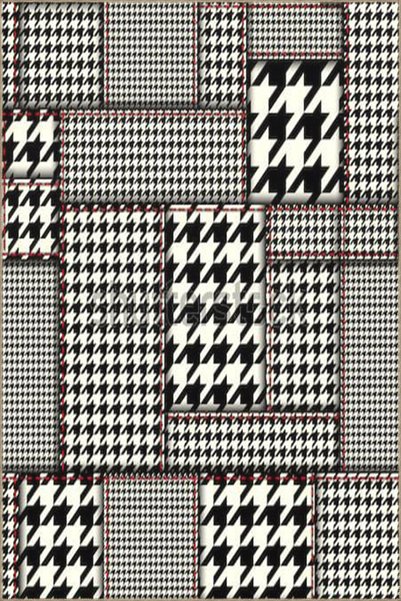 Rugs Modern Halı قاعدة منسوجة هندسية باللون الرمادي وسجادة مزخرفة قابلة للغسل...
