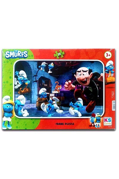 Ks Games Licensed Smr704 24 Piece Smurfs Frame Puzzle