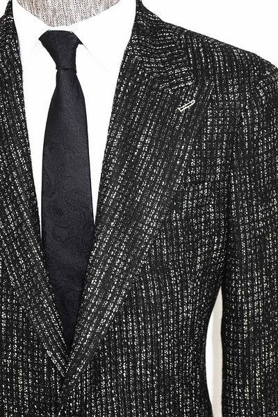 Wessi Wessi - Black Patterned Slim Fit Sports Men's Jacket