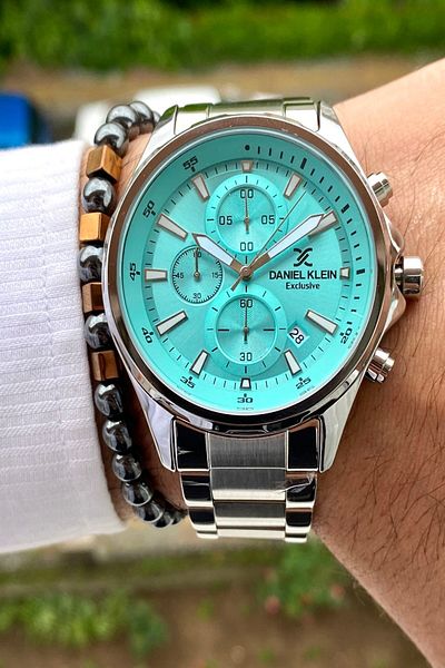 Daniel Klein Men's Wristwatch - New Season Stainless Steel Cord, 3ATM Waterproof + Bracelet Gift