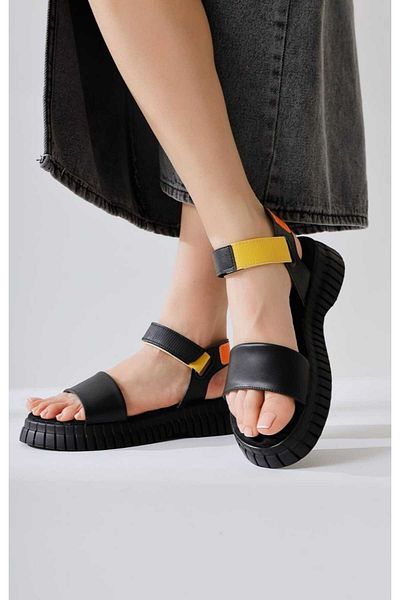 Eray Confort pentru femei - Sandale sport casual cu talpă groasă, colorate și cu velcro