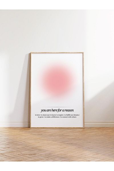 Postifull Aura Series NO:177 - Έγχρωμη αφίσα χωρίς πλαίσιο με το "You are Here for a Reason" και το "Angel Numbered"