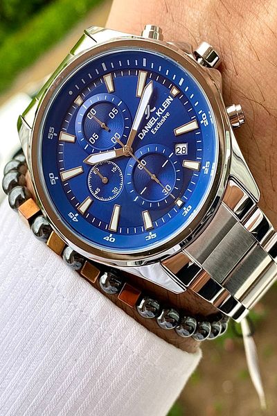 Daniel Klein Men's Wristwatch - New Season Stainless Steel Cord, 3ATM Waterproof + Bracelet Gift