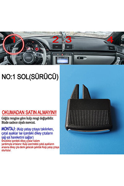 GCP German Car Parts مشبك اتجاه التهوية المتوافق مع Audi A4 B6-B7 - مقبض شواي...