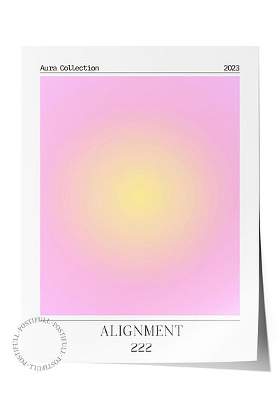 Postifull Aura Series NO:89 - Έγχρωμη αφίσα χωρίς πλαίσιο με αριθμό άγγελος συστοιχίας