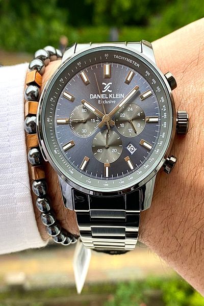 Daniel Klein Men's Wristwatch - New Season Stainless Steel Cord, 3ATM Waterproof+Bracelet
