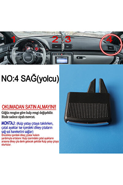 GCP German Car Parts مشبك اتجاه تهوية الهواء متوافق مع Audi A4 B6-B7 - مقبض ش...