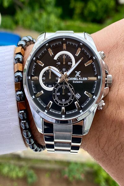 Daniel Klein Men's Wristwatch - New Season Stainless Steel Cord, 3ATM Waterproof+Bracelet