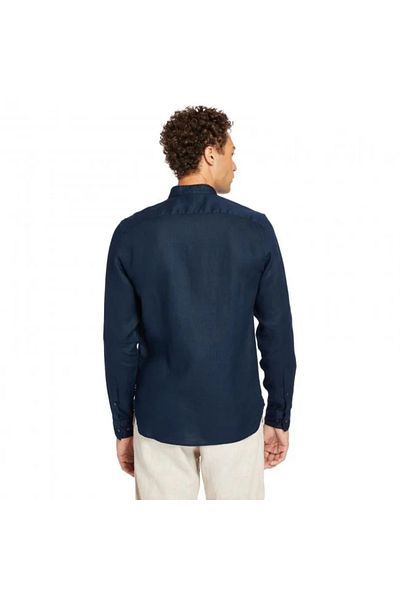 Timberland Linen Korean Collar Shirt