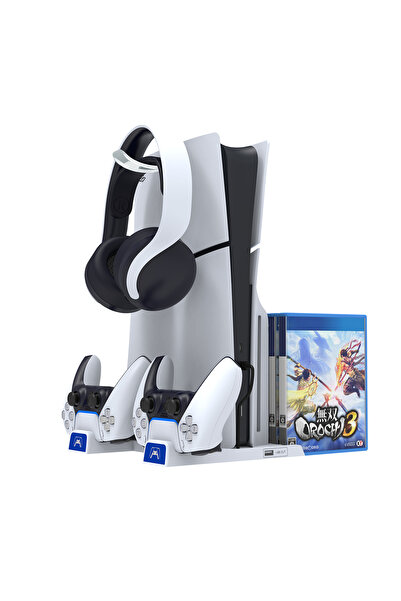ipega İpega  PS5 Slim Dijital/PS5 Uyumlu Multifonksiyonel CD Raflı Şarj Istas...