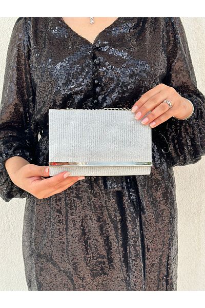 Sh Poly Βραδινό φόρεμα Çupra Silver - Clutch Clutch Bag