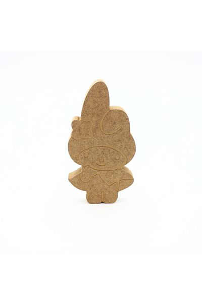 na neşeli ahşap 15 cm 18 mm Melody Vertical and Paintable Raw Wood Object - Wooden Painting Product