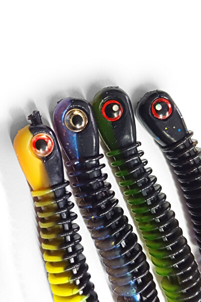 Profisher 10 Renk Set Silikon Sahte Jiket Için Kurtcuk Yem 7 Cm 2,2 gr