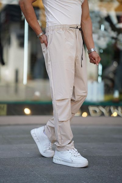 alphalife Men's Baggy Fabric Parachute Pants