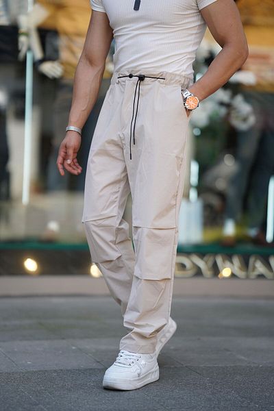 alphalife Men's Baggy Fabric Parachute Pants