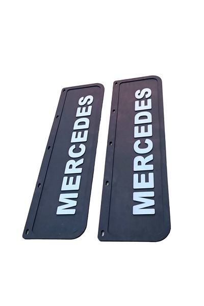 POLATLI OTO AKSESUAR Mercedes Black Writing Mudguard - 2 Pieces, Size: 60x18