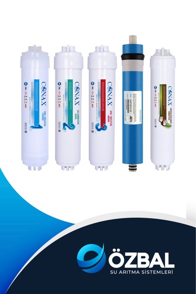 Conax Inline  Orijinal 3 Aşama Filtre Seti + Postkarbon Filtre + Bench Membran
