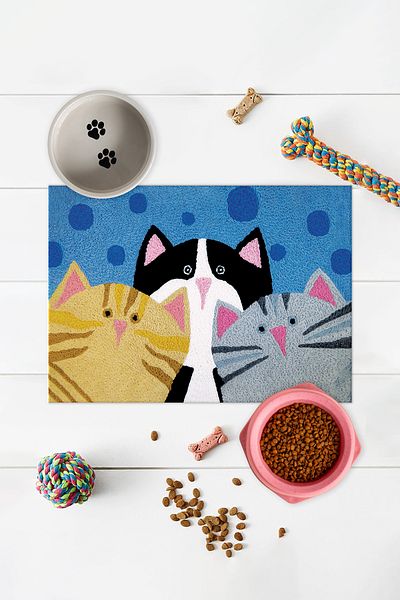 Vagonik Water Mat for Cat Dog Food - Puppy and Adult Cat, Pet Water Mat and Mat