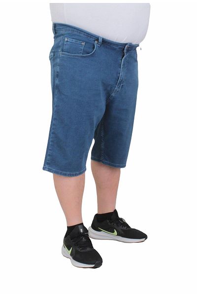 MocGrande Large Size Lycra Jeans Capri - Five Pockets, BLUE 11911