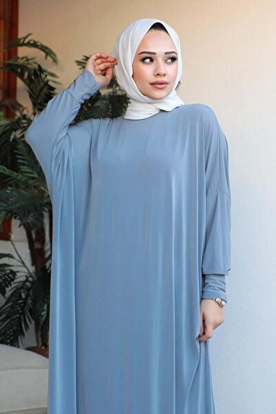 MG Φόρεμα με μανίκια με νυχτερίδα από ανθρακί