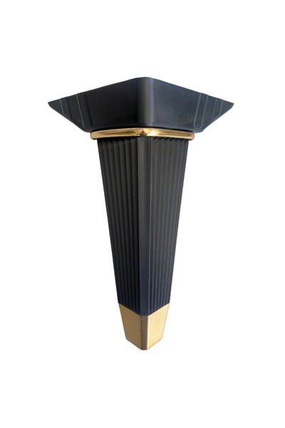 DSYapıAksesuar İrem Siyah Altın 20cm Plastik Ayak Mobilya Masa ve Dolap Ayağı...