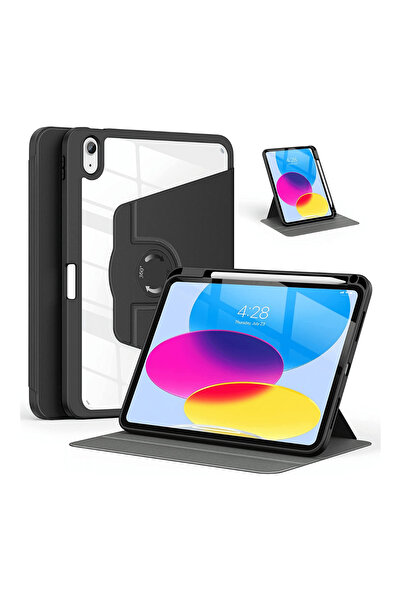 Fuchsia İPad Air 11 inç 2024 M2 Çipli 6.Nesil Uyumlu 360° Dönebilen Standlı Pino Tablet Kılıfı