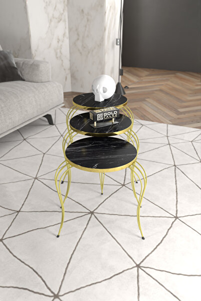 GOLDFALEZ Zigon Sehpa Lükens Gold Bendir