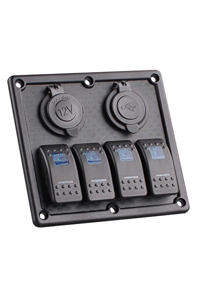 Genel Markalar BFY Marin Switch Panel 4 Anahtarlı, USB + 12V