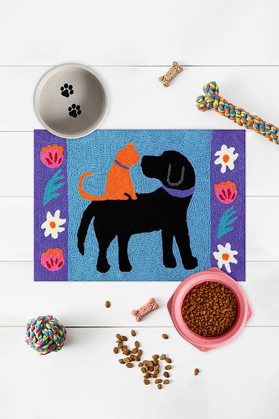 Vagonik Water Mat for Cat Dog Food - Puppy and Adult Cat, Pet Water Mat and Mat