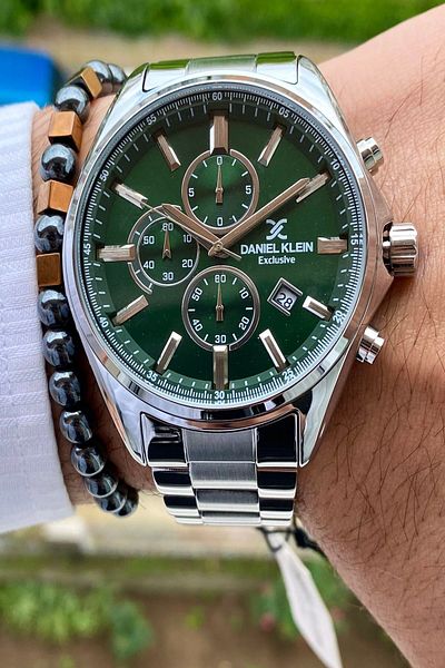 Daniel Klein Men's Wristwatch - New Season Stainless Steel Cord, 3ATM Waterproof+Bracelet