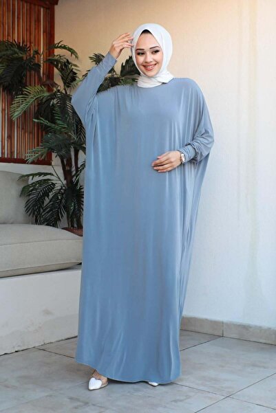 MG Φόρεμα με μανίκια με νυχτερίδα από ανθρακί