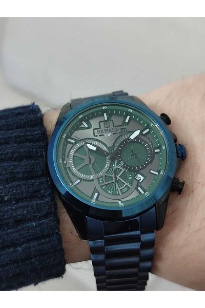 Reward Steel Case Men's Wristwatch Functional 1980
