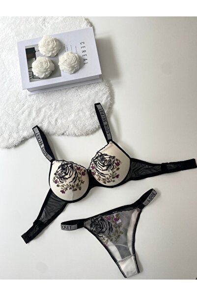 MAVEA Stoned Mini Floral Padded Bra Set