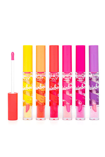 Roesıa Rose Cosmetics Rose Yeni Rainbow 6'lı Dudak Parlatıcı Seti