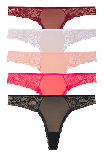 Miss Blue Moon Tulle Lace 5-Piece String 1650-1