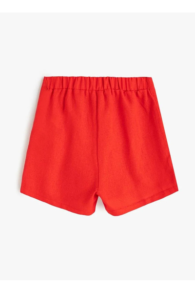 Koton Normal Bel Regular Fit Kırmızı Kadın Şort 4SKG40042AW
