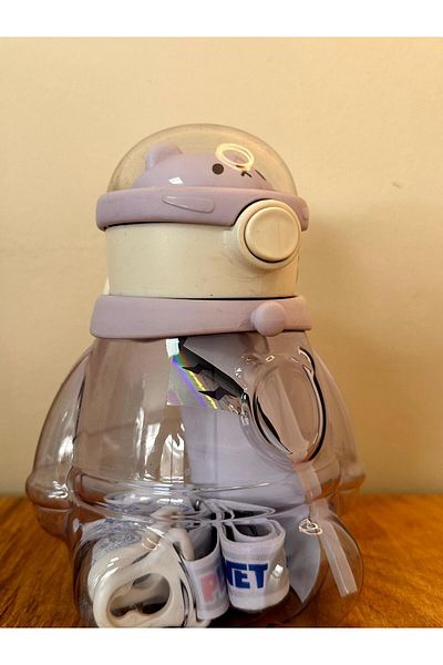 GÜVEN 700ml Teddy Bear Water Bottle - Figured Water Bottle and Drinker with Teddy Bear
