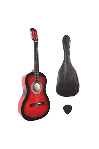 Genel Markalar CG-3802 Klasik Gitar 100cm (Kılıf + Pena) - Kırmızı