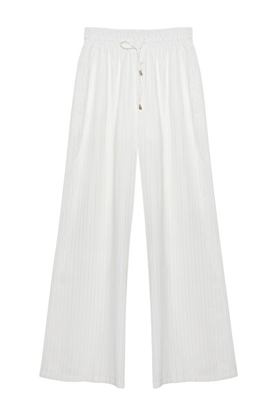 Quzu Yüksel Bel Bol Paça Pantolon