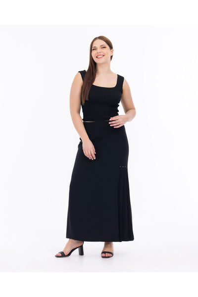 Gala-Xi Fusta neagră de damă mărime mare 23112001019