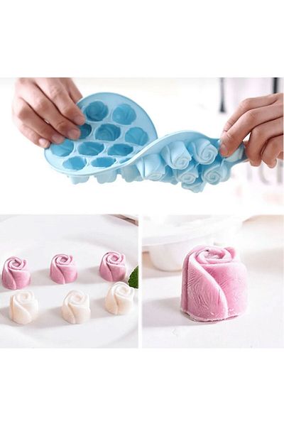 M Mimoza Park 21 Pieces Silicone Rose Ice Mold - Practical Lid Presentation Ice