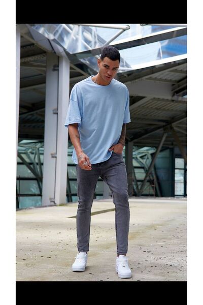 RSHOMERS Πολύχρωμο Unisex Oversize Boyfriend T-shirt - Crew Neck