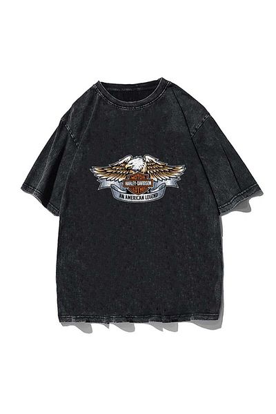 Toum Unisex HD Motorcycle Vintage T-shirt - Blunt Washable