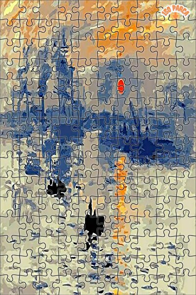 Teona Ahşap İzlenim Gündoğumu - Claude Monet Çift Katlı Çerçeveli Asılabilir ...