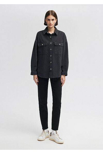 Mavi Tamara All Blue Grey Jean Shirt Boyfriend 122883-35618