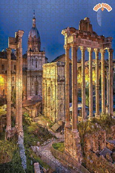 Teona Ahşap Roma Forumu Dekoratif Çift Katlı Çerçeveli Asılabilir Ahşap Puzzl...