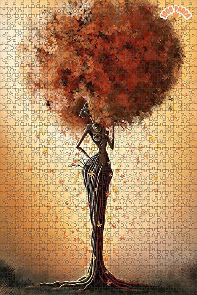 Teona Ahşap Kadın Soyut Ağaç Dekoratif Çift Katlı Çerçeveli Asılabilir Ahşap ...