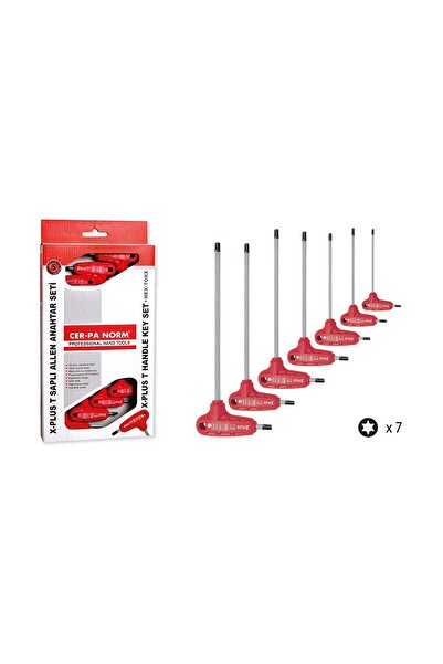 CER-PA NORM Cer-pa X-Plus T Saplı Alyan Anahtar Takımı 7 Pcs.