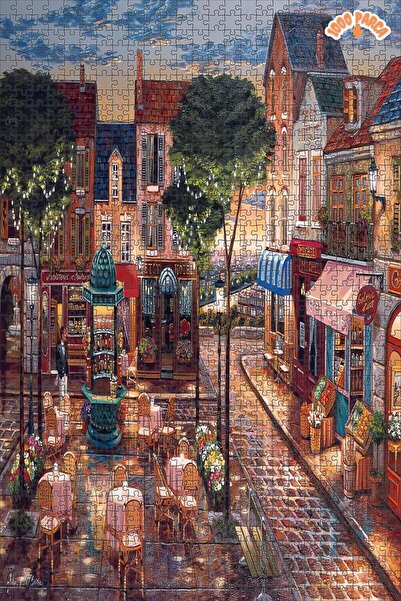 Teona Ahşap Pariste Restaurant Dekoratif Çift Katlı Çerçeveli Asılabilir Ahşa...