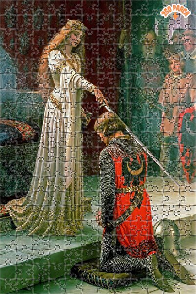 Genel Markalar Şövalye Onur Töreni Dekoratif Çift Katlı Çerçeveli Asılabilir Ahşap Puzzle 1000 PARÇA 50X70